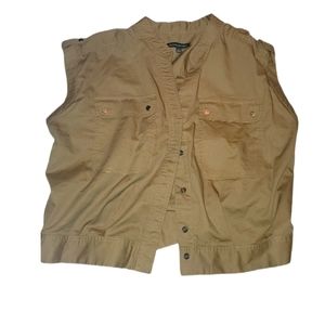 BANANA REPUBLIC WOMENS SIZE LARGE SLEEVELESS BUTTON DOWN